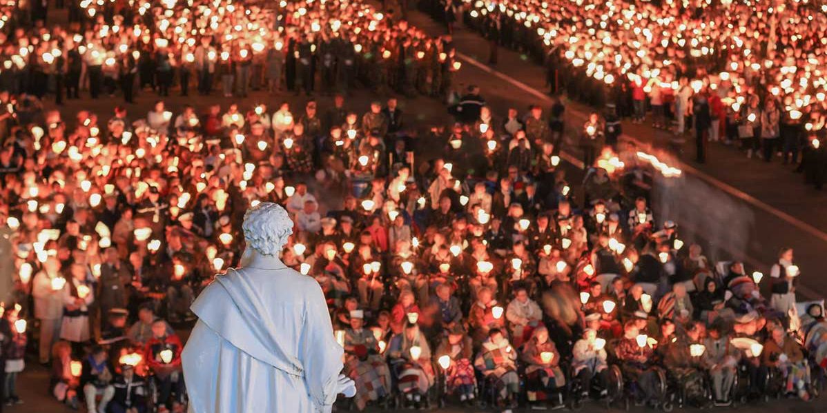 Lichterprozession in Lourdes