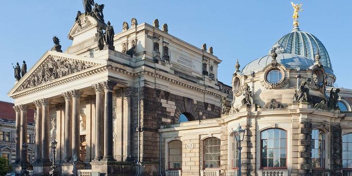 Blick auf die Kunsthalle in Dresden.